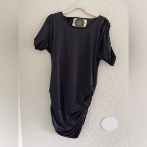 Silk bodycon mini dress